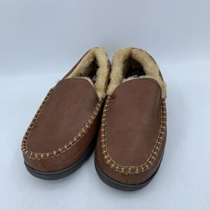 32 Heat Weatherproof Mens 8 9 Slippers Slip On Scuff Slide Faux Fur Grandpa core